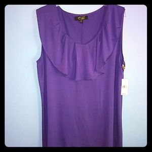 Essentials By A.B.S.  XL Purple Top New!